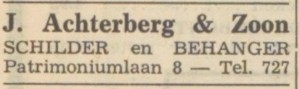 1953 advertentie De Vallei